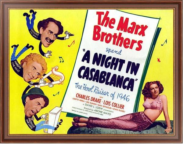 Постер Poster - A Night In Casablanca с типом исполнения На холсте в раме в багетной раме 35-M719P-83