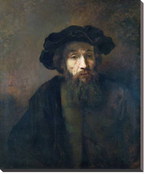 Постер Бородатый мужчина в шляпе с типом исполнения На холсте без рамы