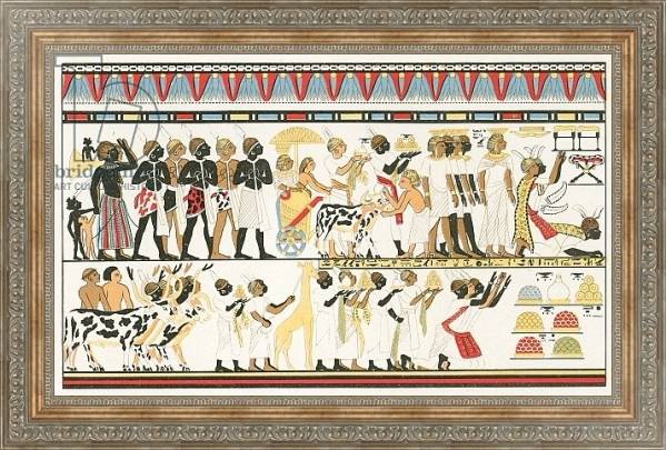 Постер Hamitic art work: Wall inscriptions of Old Egypt с типом исполнения На холсте в раме в багетной раме 484.M48.310
