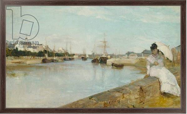 Постер The Harbour at Lorient, 1869 с типом исполнения На холсте в раме в багетной раме 221-02