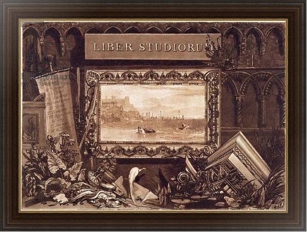 Постер Frontispiece to 'Liber Studiorum', engraved by J. C. Easling 1812 с типом исполнения На холсте в раме в багетной раме 1.023.151