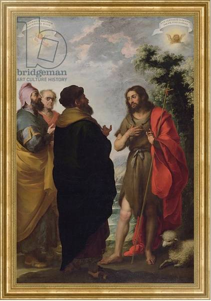 Постер St. John the Baptist with the Scribes and Pharisees, c.1655 с типом исполнения На холсте в раме в багетной раме NA033.1.051