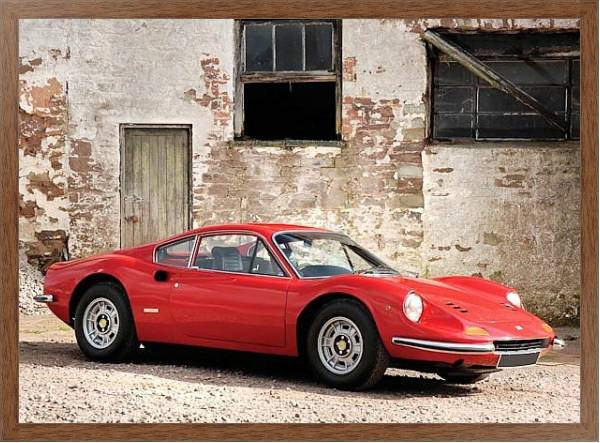Постер Ferrari Dino 246 GT '1969–74 с типом исполнения На холсте в раме в багетной раме 1727.4310