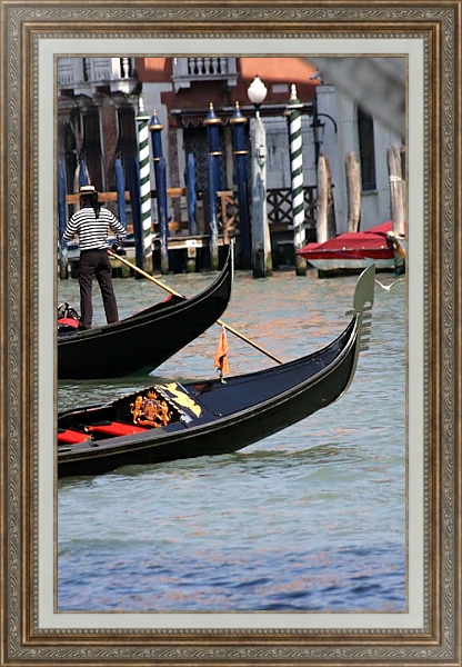 Постер Гондолы. Венеция 11 с типом исполнения На холсте в раме в багетной раме 595.M52.330