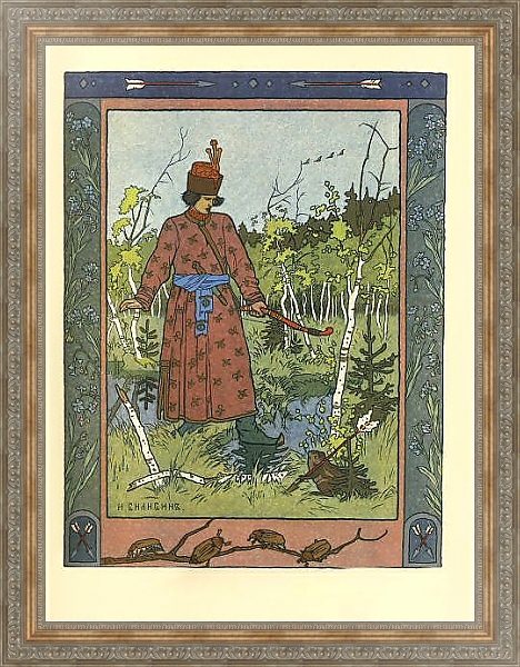 Постер Русские народные сказки с типом исполнения На холсте в раме в багетной раме 484.M48.310