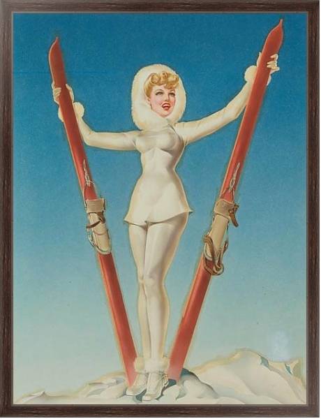 Постер Pin-Up 153 с типом исполнения На холсте в раме в багетной раме 221-02