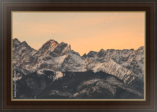 Постер Осеннее утро в горах Татра, Польша с типом исполнения На холсте в раме в багетной раме 1.023.151