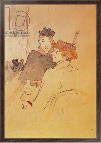 Постер Two women sitting in a cafe с типом исполнения На холсте в раме в багетной раме 221-02