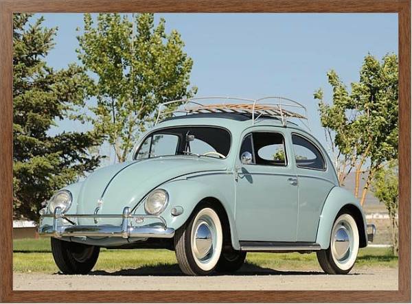 Постер Volkswagen Beetle '1953–57 с типом исполнения На холсте в раме в багетной раме 1727.4310