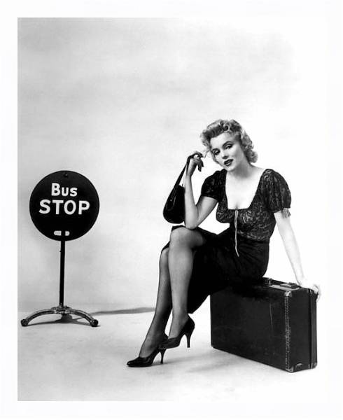 Постер Monroe, Marilyn (Bus Stop) с типом исполнения На холсте в раме в багетной раме 221-03