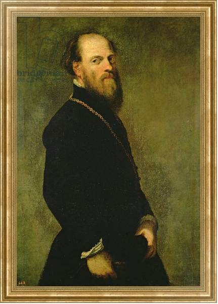 Постер The Man with the Gold Chain, c.1550 с типом исполнения На холсте в раме в багетной раме NA033.1.051