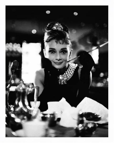 Постер Хепберн Одри 127 с типом исполнения На холсте в раме в багетной раме 221-03