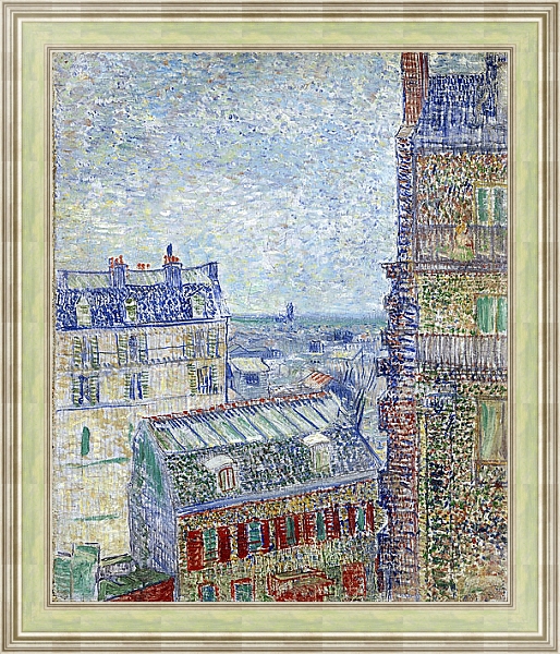 Постер Вид Парижа из комнаты Винсента с типом исполнения На холсте в раме в багетной раме NA053.0.113