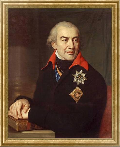 Постер Портрет княза Г.С.Волконского. 1806 с типом исполнения На холсте в раме в багетной раме NA033.1.051