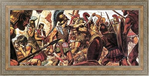 Постер Battle of Thermopylae с типом исполнения На холсте в раме в багетной раме 484.M48.310