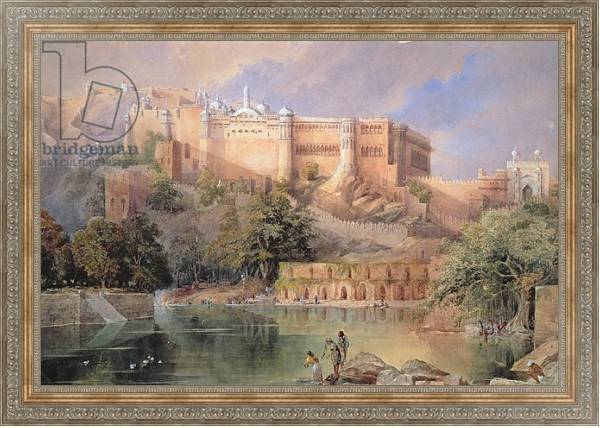 Постер The Fort at Amber, Rajasthan, 1863 с типом исполнения На холсте в раме в багетной раме 484.M48.310