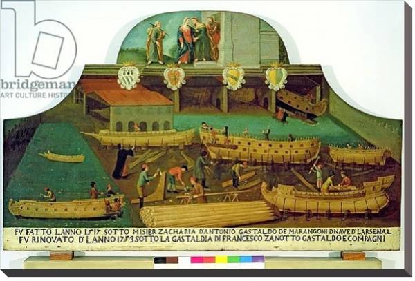 Постер Sign for the Marangoni Family of shipbuilders, Venetian, 1517 с типом исполнения На холсте без рамы