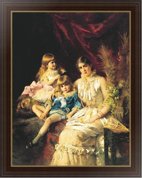Постер Семейный портрет. 1882 с типом исполнения На холсте в раме в багетной раме 1.023.151