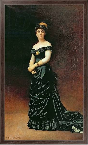 Постер Portrait of Madame Bishoffsheim, 1877 с типом исполнения На холсте в раме в багетной раме 221-02