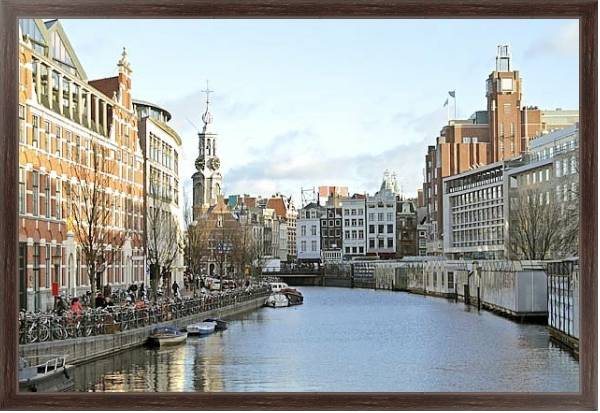 Постер Амстердам 17 с типом исполнения На холсте в раме в багетной раме 221-02