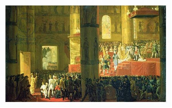 Постер The Coronation of the Empress Maria Fyodorovna 1797 с типом исполнения На холсте в раме в багетной раме 221-03