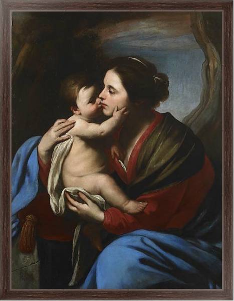 Постер Дева с младенцем с типом исполнения На холсте в раме в багетной раме 221-02