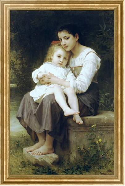 Постер Старшая сестра с типом исполнения На холсте в раме в багетной раме NA033.1.051