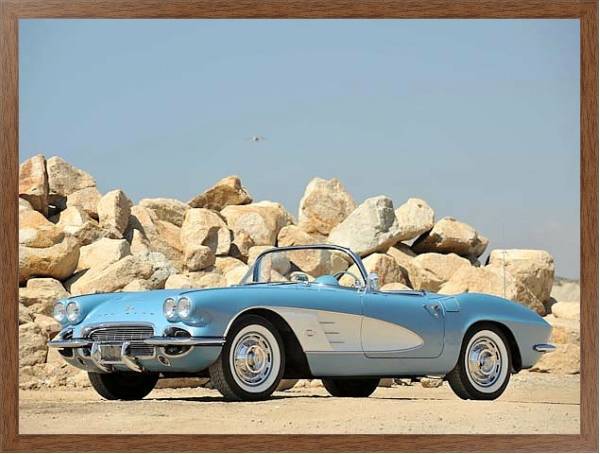 Постер Corvette C1 '1961 с типом исполнения На холсте в раме в багетной раме 1727.4310
