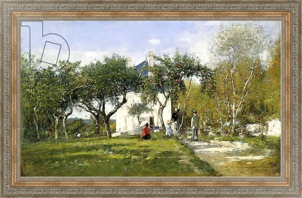 Постер Fervaques, Garden and House of Monsieur Jacquette, 1877 с типом исполнения На холсте в раме в багетной раме 484.M48.310