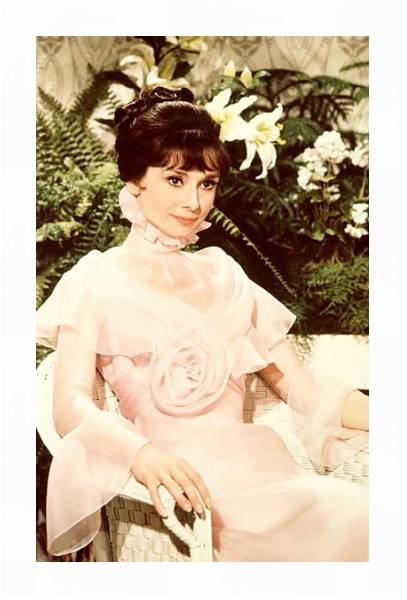 Постер Хепберн Одри 165 с типом исполнения На холсте в раме в багетной раме 221-03