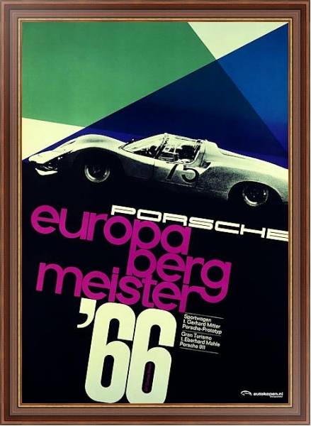 Постер Автогонки 75 с типом исполнения На холсте в раме в багетной раме 35-M719P-83