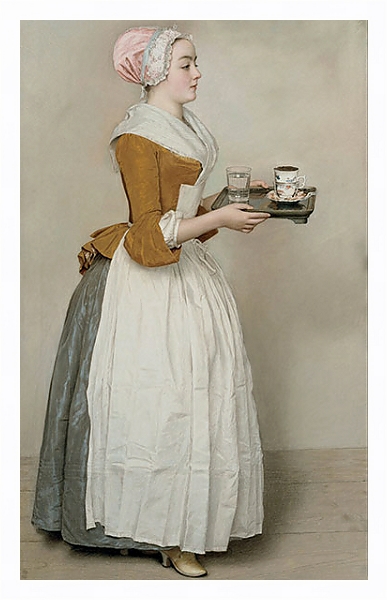 Постер Шоколадница с типом исполнения На холсте в раме в багетной раме 221-03