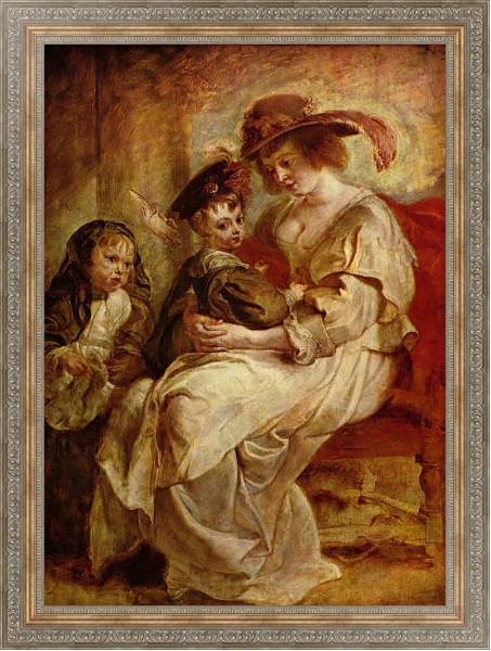 Постер Портрет Елены Фоурмен с двумя детьми с типом исполнения На холсте в раме в багетной раме 484.M48.310