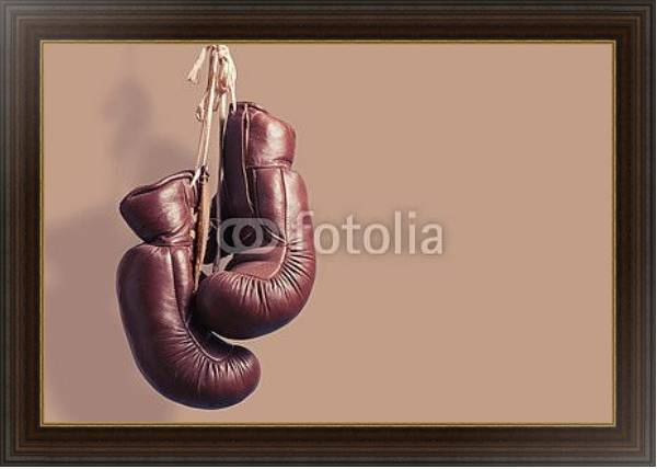Постер Боксерские перчатки с типом исполнения На холсте в раме в багетной раме 1.023.151