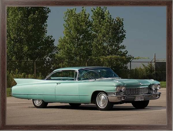 Постер Cadillac Sixty-Two Coupe DeVille '1960 с типом исполнения На холсте в раме в багетной раме 221-02