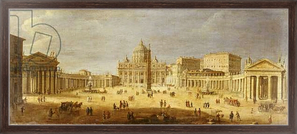Постер Piazza S. Pietro, Rome с типом исполнения На холсте в раме в багетной раме 221-02