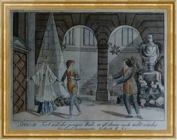 Постер Scene from 'The Magic Flute' by Wolfgang Amadeus Mozart с типом исполнения На холсте в раме в багетной раме NA033.1.051