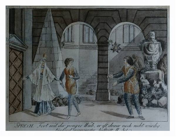 Постер Scene from 'The Magic Flute' by Wolfgang Amadeus Mozart с типом исполнения На холсте в раме в багетной раме 221-03