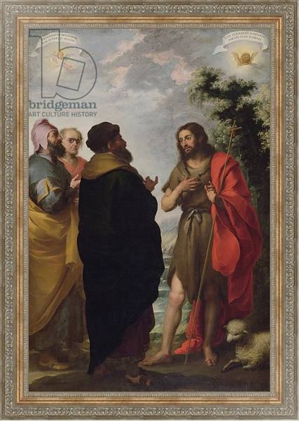Постер St. John the Baptist with the Scribes and Pharisees, c.1655 с типом исполнения На холсте в раме в багетной раме 484.M48.310