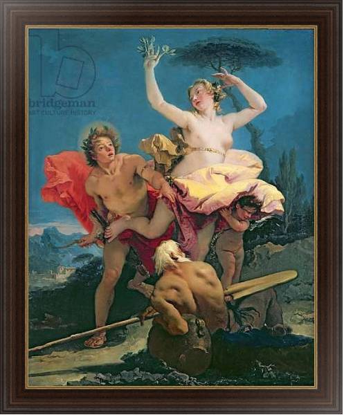 Постер Apollo and Daphne, c.1743-44 с типом исполнения На холсте в раме в багетной раме 1.023.151
