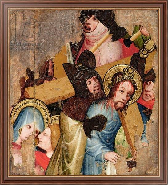 Постер Christ Bearing the Cross, c.1400-25 с типом исполнения На холсте в раме в багетной раме 35-M719P-83
