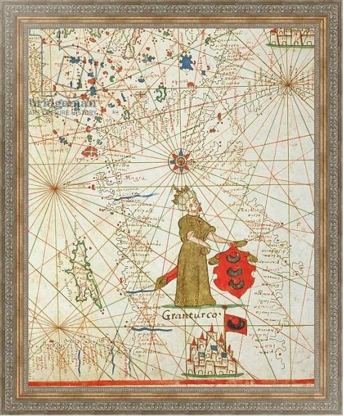 Постер The Turkish Empire, from a nautical atlas, 1646 с типом исполнения На холсте в раме в багетной раме 484.M48.310