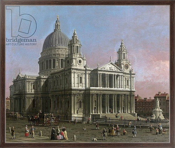 Постер St. Paul's Cathedral, 1754 с типом исполнения На холсте в раме в багетной раме 221-02