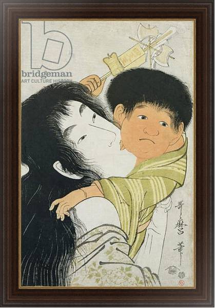 Постер Yama-Uba and Kintoki с типом исполнения На холсте в раме в багетной раме 1.023.151