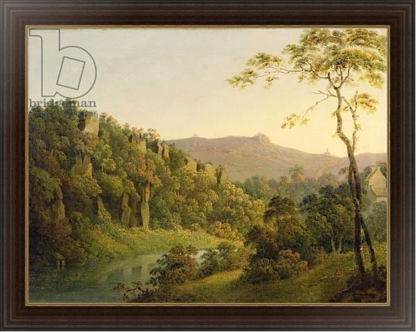 Постер View in Matlock Dale, Looking Towards Black Rock Escarpment, c.1780-5 с типом исполнения На холсте в раме в багетной раме 1.023.151