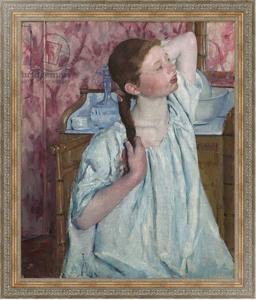 Постер Girl Arranging Her Hair, 1886 с типом исполнения На холсте в раме в багетной раме 484.M48.310