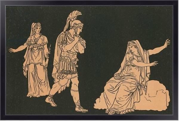 Постер Aeneas and the shade of Dido с типом исполнения На холсте в раме в багетной раме 221-01
