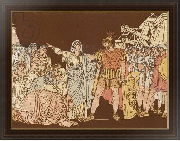 Постер Coriolanus and his mother с типом исполнения На холсте в раме в багетной раме 1.023.151