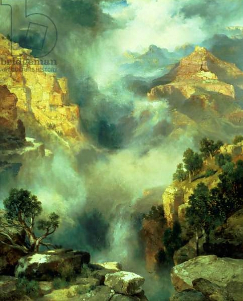 Постер Mist in the Canyon, 1914 с типом исполнения На холсте без рамы