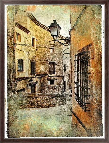 Постер Испания. Улицы Испании #4. Винтаж с типом исполнения На холсте в раме в багетной раме 221-02